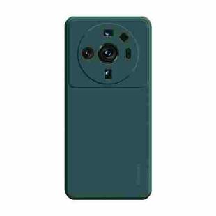 For Xiaomi 12S Ultra ENKAY Liquid Silicone Soft Shockproof Phone Case(Dark Green)