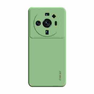 For Xiaomi 12S Ultra ENKAY Liquid Silicone Soft Shockproof Phone Case(Light Green)