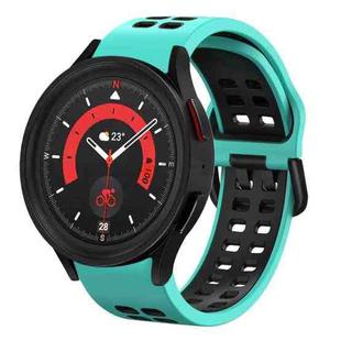 For Samsung Galaxy Watch 5  40mm 20mm Breathable Two-Color Silicone Watch Band(Water Duck+Black)