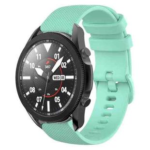 For Samsung Galaxy Watch5 Pro 45mm 20mm Plaid Solid Color Silicone Watch Band(Water Duck)