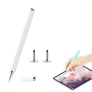 AT-28 Macarone Color Passive Capacitive Pen Mobile Phone Touch Screen Stylus with 2 Pen Head(White)