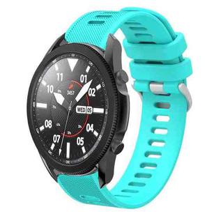 For Samsung Galaxy Watch5 Pro  45mm 20mm Twill Solid Color Silicone Watch Band(Water Duck)