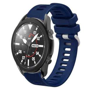 For Samsung Galaxy Watch5 Pro  45mm 20mm Twill Solid Color Silicone Watch Band(Midnight Blue)