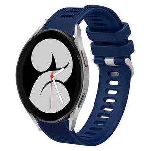 For Samsung Galaxy Watch4 40mm 20mm Twill Solid Color Silicone Watch Band(Midnight Blue)