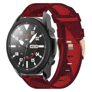 For Samsung Galaxy Watch5 Pro 45mm 20mm Nylon Woven Watch Band(Red)