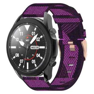 For Samsung Galaxy Watch5 Pro 45mm 20mm Nylon Woven Watch Band(Purple)