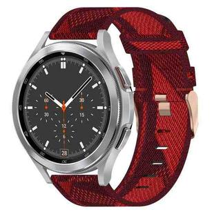 For Samsung Galaxy Watch4 Classic 46mm 20mm Nylon Woven Watch Band(Red)