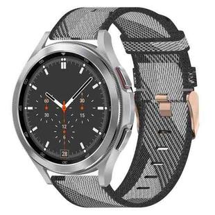 For Samsung Galaxy Watch4 Classic 46mm 20mm Nylon Woven Watch Band(Grey)