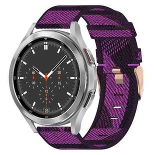 For Samsung Galaxy Watch4 Classic 46mm 20mm Nylon Woven Watch Band(Purple)