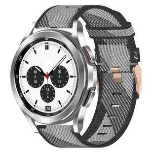 For Samsung Galaxy Watch4 Classic 42mm 20mm Nylon Woven Watch Band(Grey)