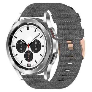 For Samsung Galaxy Watch4 Classic 42mm 20mm Nylon Woven Watch Band(Dark Grey)