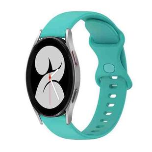 For Samsung Galaxy Watch4 40mm 20mm Butterfly Buckle Solid Color Silicone Watch Band(Water Duck)