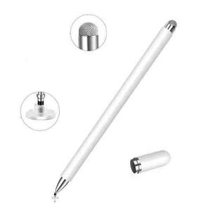 AT-30 2-in-1  Silicone Sucker + Conductive Cloth Head Handwriting Touch Screen Pen Mobile Phone Passive Capacitive Pen(White)