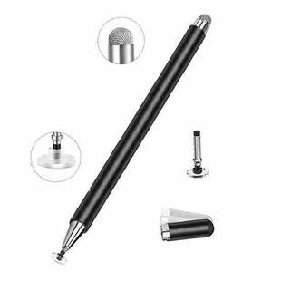 AT-30 2-in-1 Silicone Sucker + Conductive Cloth Head Handwriting Touch Screen Pen Mobile Phone Passive Capacitive Pen with 1 Pen Head(Black)