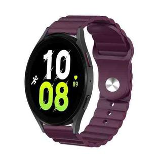For Samsung Galaxy Watch 5 44mm 20mm Corrugated Silicone Watch Band(Purple)