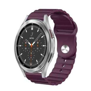For Samsung Galaxy Watch 4 Classic 46mm 20mm Corrugated Silicone Watch Band(Purple)