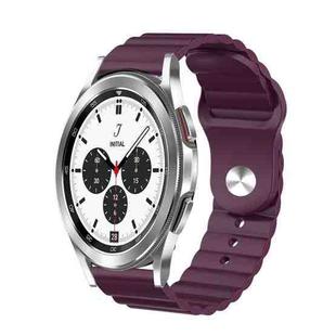 For Samsung Galaxy Watch 4 Classic 42mm 20mm Corrugated Silicone Watch Band(Purple)