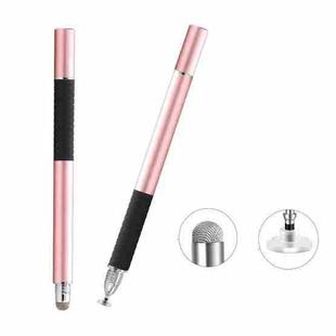 AT-31 Conductive Cloth Head + Precision Sucker Capacitive Pen Head 2-in-1 Handwriting Stylus(Rose Gold)