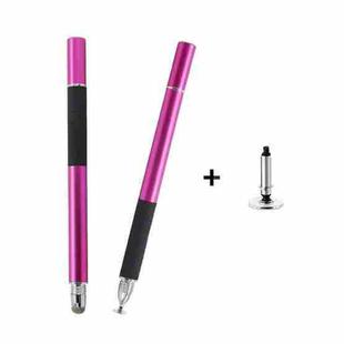 AT-31 Conductive Cloth Head + Precision Sucker Capacitive Pen Head 2-in-1 Handwriting Stylus with 1 Pen Head(Rose Red)