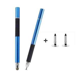 AT-31 Conductive Cloth Head + Precision Sucker Capacitive Pen Head 2-in-1 Handwriting Stylus with 2 Pen Head(Dark Blue)