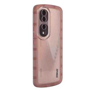 For Honor 70 ENKAY Translucent Matte TPU Shockproof Phone Case(Pink)