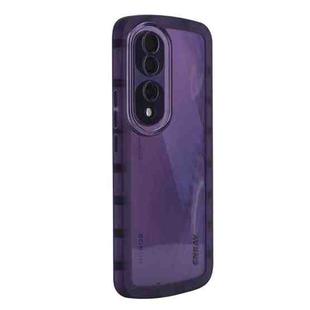 For Honor 70 ENKAY Translucent Matte TPU Shockproof Phone Case(Purple)