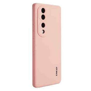 For Honor 70 ENKAY Liquid Silicone Shockproof Phone Case(Pink)