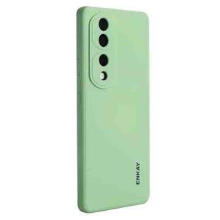 For Honor 70 Pro / Pro+ ENKAY Liquid Silicone Shockproof Phone Case(Light Green)