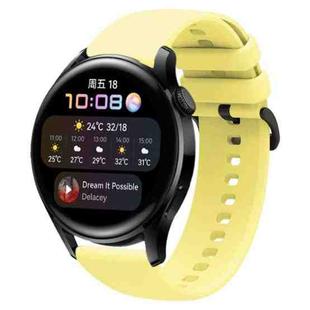 For Huawei Watch3 22mm Waterproof Sports Silicone Watch Band(Yellow)
