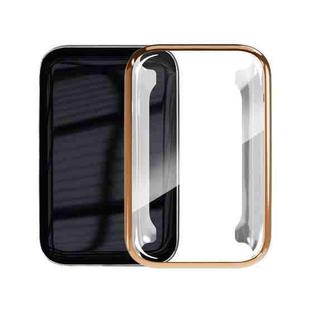 For Xiaomi Mi Band 7 Pro ENKAY Hat-Prince Full Coverage Electroplated TPU Screen Protection Case(Rose Gold)