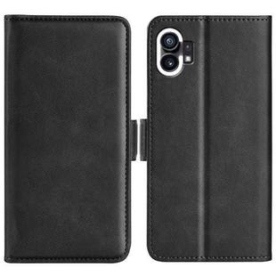 For Nothine Phone 1 Dual-side Magnetic Buckle Leather Phone Case(Black)