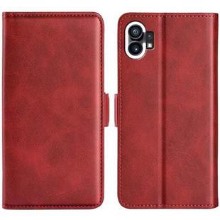 For Nothine Phone 1 Dual-side Magnetic Buckle Leather Phone Case(Red)