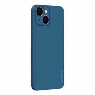For iPhone 14 Plus PINWUYO Sense Series Liquid Silicone TPU Phone Case (Blue)