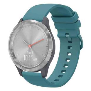 For Garmin Vivomove 3S 18mm Solid Color Soft Silicone Watch Band(Pine Green)