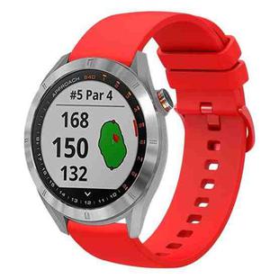 For Garmin Approach S40 20mm Solid Color Soft Silicone Watch Band(Red)