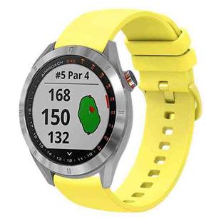 For Garmin Approach S40 20mm Solid Color Soft Silicone Watch Band(Yellow)