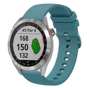 For Garmin Approach S40 20mm Solid Color Soft Silicone Watch Band(Pine Green)