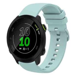 For Garmin Forerunner 158 20mm Solid Color Soft Silicone Watch Band(Sapphire Green)