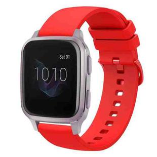 For Garmin Venu SQ 20mm Solid Color Soft Silicone Watch Band(Red)