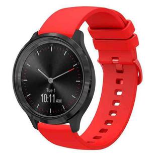 For Garmin Vivomove 3 20mm Solid Color Soft Silicone Watch Band(Red)