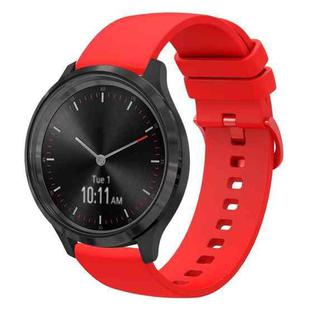 For Garminmove 3 20mm Solid Color Soft Silicone Watch Band(Red)