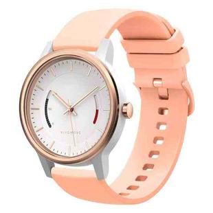 For Garmin Vivomove 20mm Solid Color Soft Silicone Watch Band(Pink)
