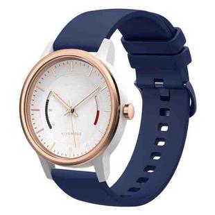 For Garmin Vivomove 20mm Solid Color Soft Silicone Watch Band(Navy Blue)