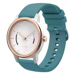 For Garmin Vivomove 20mm Solid Color Soft Silicone Watch Band(Pine Green)