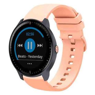 For Garmin Vivoactive3 Music 20mm Solid Color Soft Silicone Watch Band(Pink)