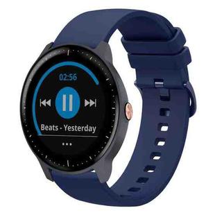 For Garmin Vivoactive3 Music 20mm Solid Color Soft Silicone Watch Band(Navy Blue)
