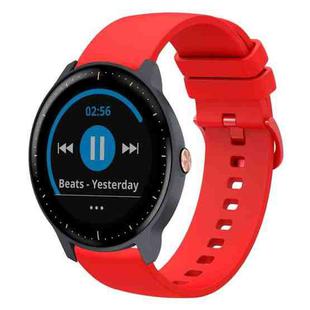 For Garmin Vivoactive3 Music 20mm Solid Color Soft Silicone Watch Band(Red)