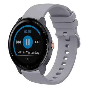 For Garmin Vivoactive3 Music 20mm Solid Color Soft Silicone Watch Band(Grey)