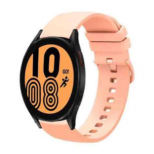 For Samsung Galaxy Watch4 40mm 20mm Solid Color Soft Silicone Watch Band(Pink)