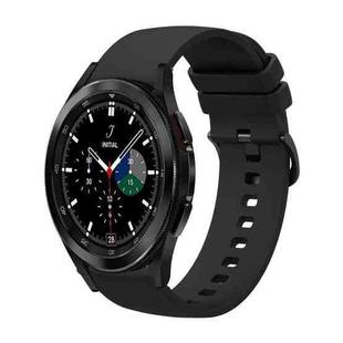 For Samsung  Galaxy Watch 4 Classic 42mm 20mm Solid Color Soft Silicone Watch Band(Black)